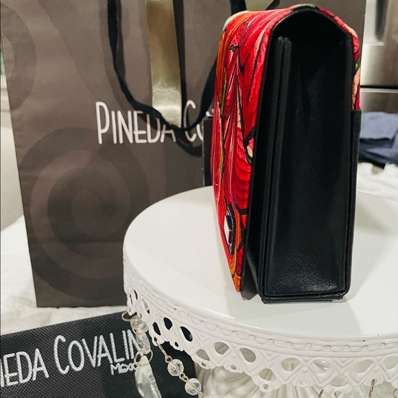 NWT PINEDA COVALIN HOOK SILK ISTMO CLUTCH - Picture 4 of 8